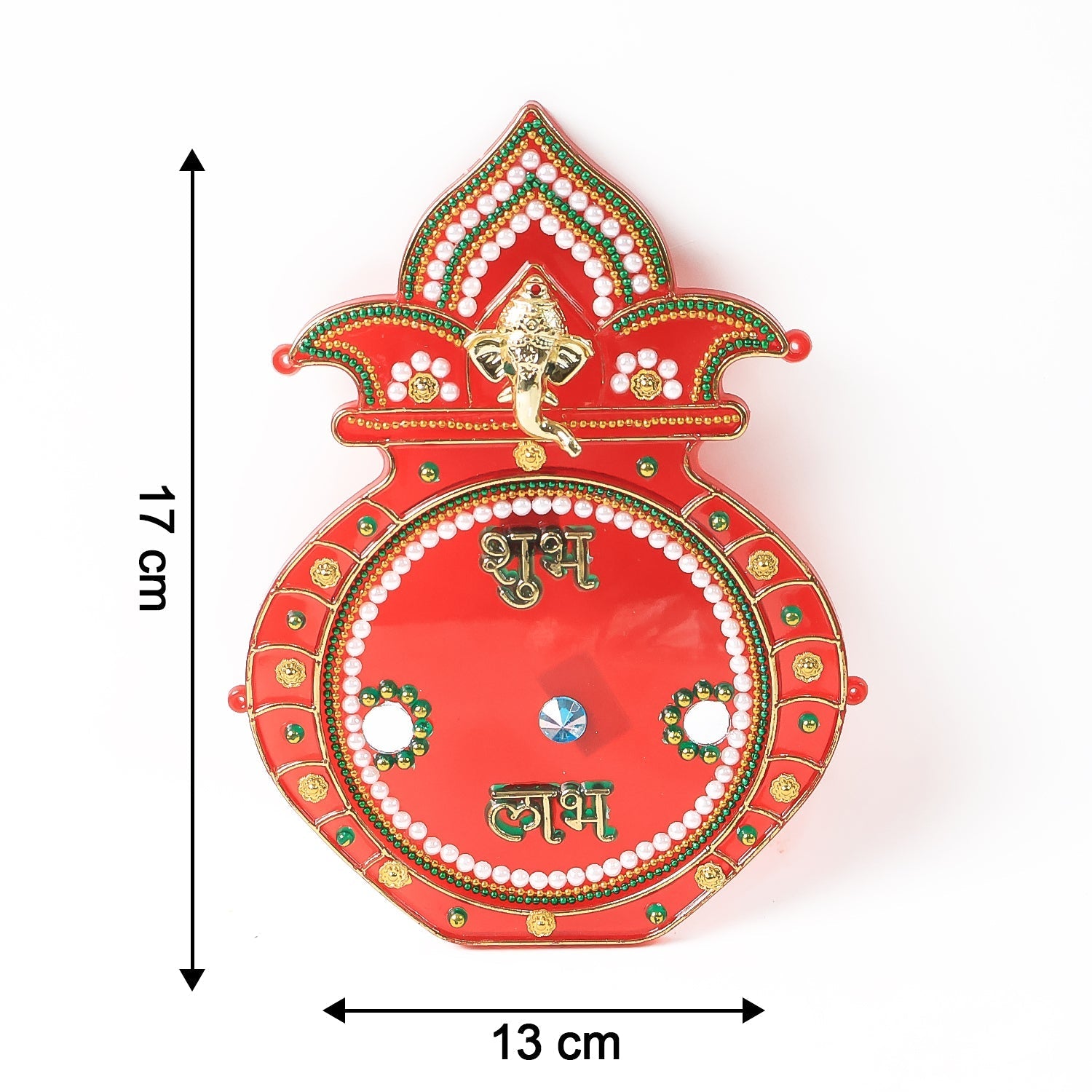 Decorative Kalash Wall Hanging with Shubh Labh (1 Pc) Decorative Kalash Wall Hanging with Shubh Labh (1 Pc)